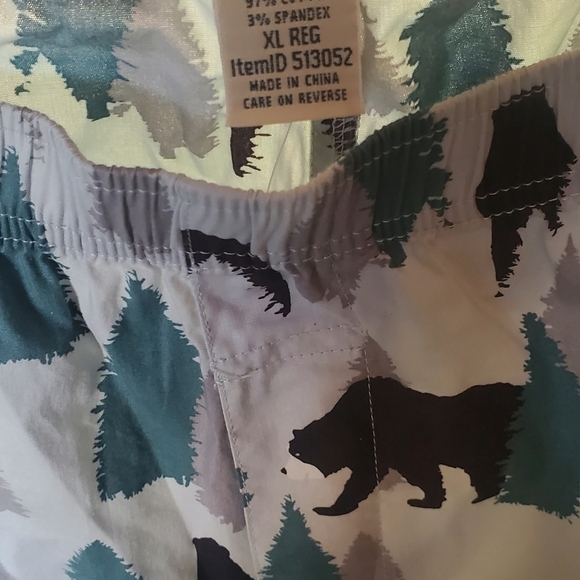 L.L. Bean Comfort Stretch Woven Sleep Pants Sz. XL Flint Bear NWT - Picture 4 of 13